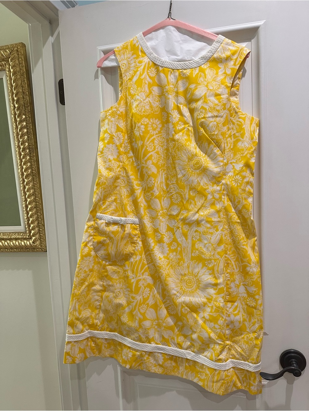 Lilly Pulitzer Yellow & White Floral Shift Dress